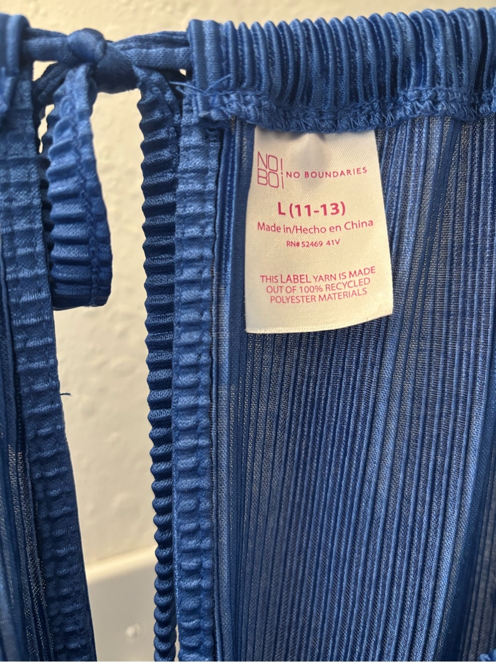 High Neck Blue Halter Top - Picture 6 of 6
